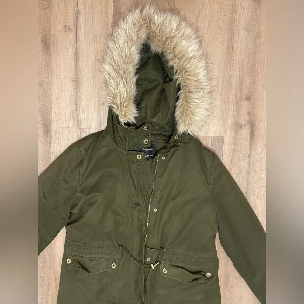 ZARA Khaki Fall/Winter Jacket - Picture 7 of 11